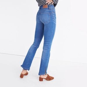 Madewell Cali Demi Boot Split Raw Hem Jeans